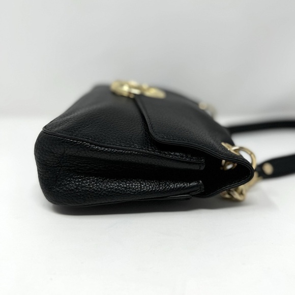 Michael Kors Black Leather Chainlink Shoulder Bag - Picture 5 of 13